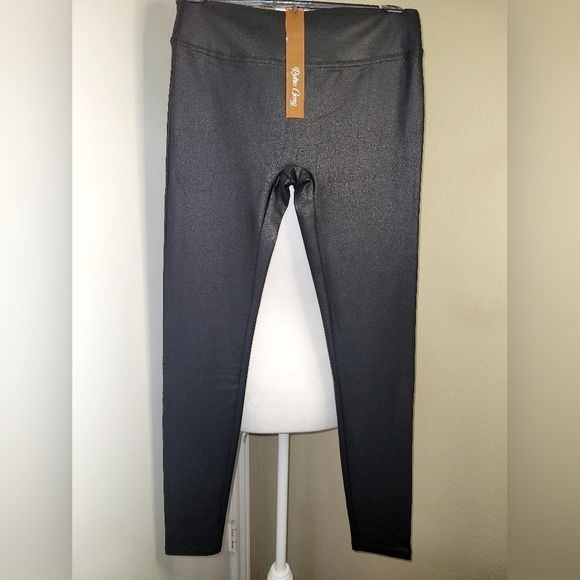 Retro Gong Faux Leather High Waisted Pleather Pants, Size Medium - Picture 1 of 7